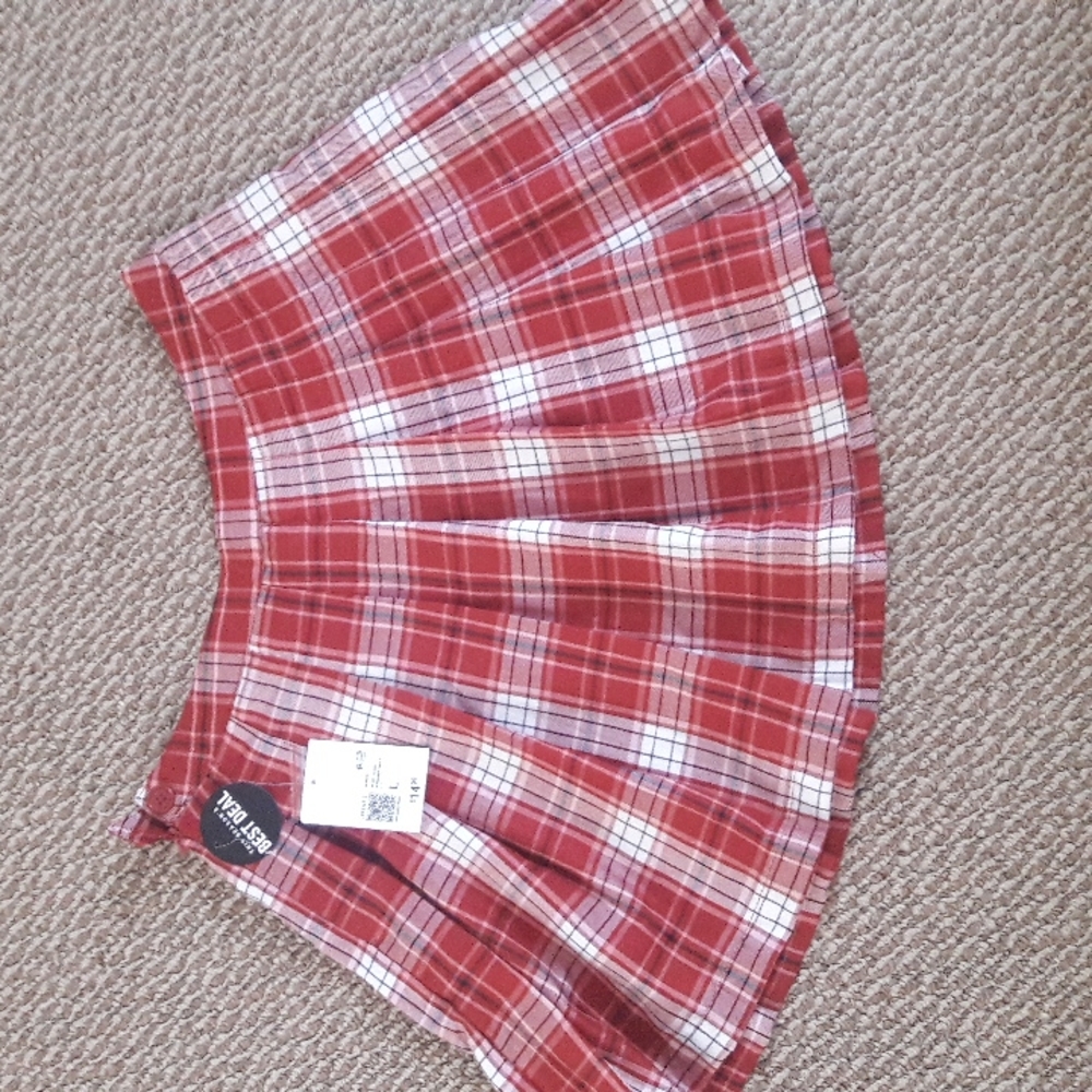 Forever 21 plaid mini skirt size large